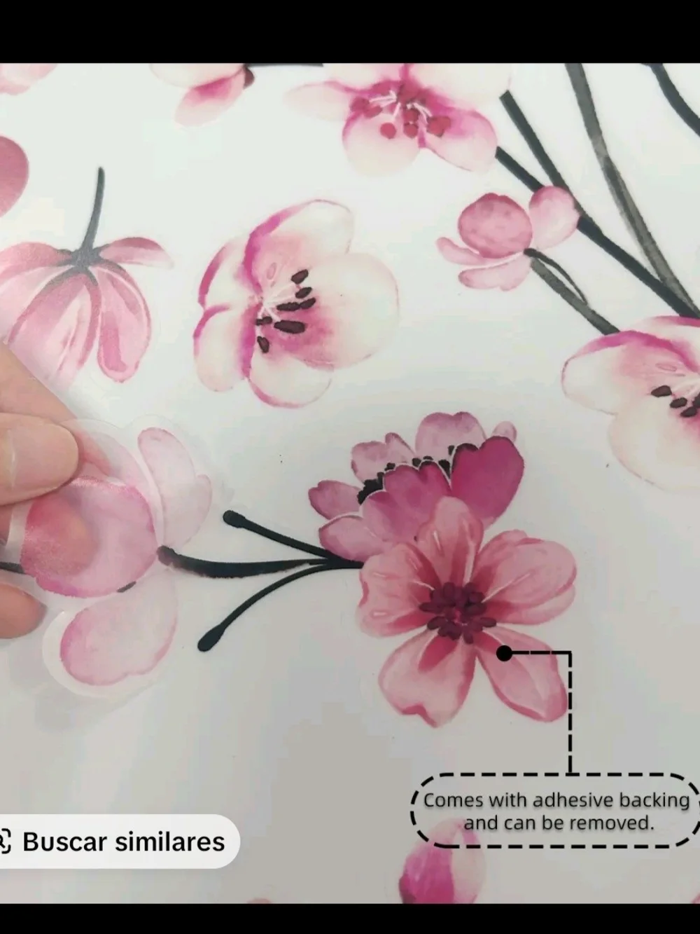 Pink Cherry Blossom Wall Decal - Decorative Home Wall Art
